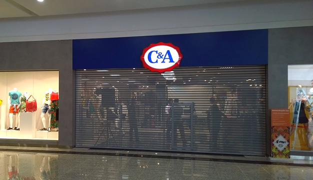 Porta de enrolar microperfurada comercial transvision